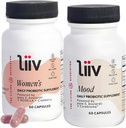 LiiV Mood 推动Probiotic & Premium 妇女Probiotic Bundle, 全身健康, 支持消化性健康阴道pH平衡和UT支持