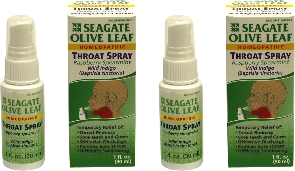 海门产品Homopathic橄榄叶喉喷雾(包2) 1 Ounce Raspberry-Smarmint