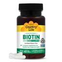 乡村生活 维生素 高概率生物素 10 000 mcg(10 mg), 60 mcount - 毛发, Scalp & Nails - 经认证的无粘液