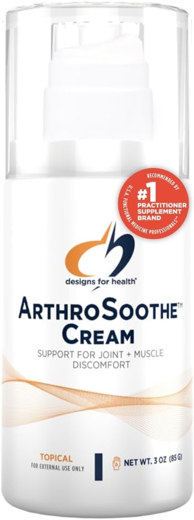 AthroSoothe Cream-Muscle和联合支持主题 Lotion-Features Hyaluronic Acid & Glucosamine-用辣椒薄荷、Eucalyptus和茶树基本油制作-非GMO-3 oz