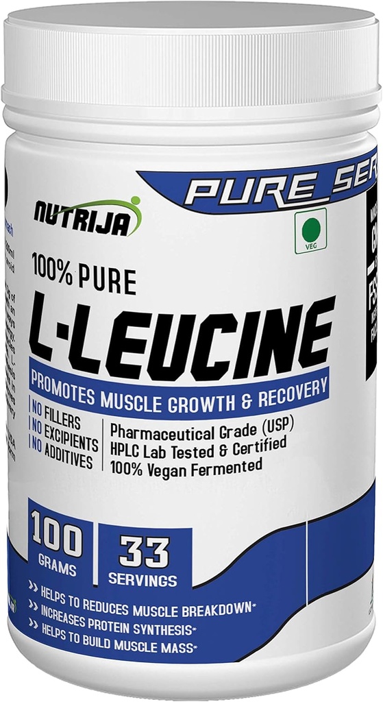 L- Leucine - 100克 - 100%纯度和 USP 等级 - 理想内工作补充