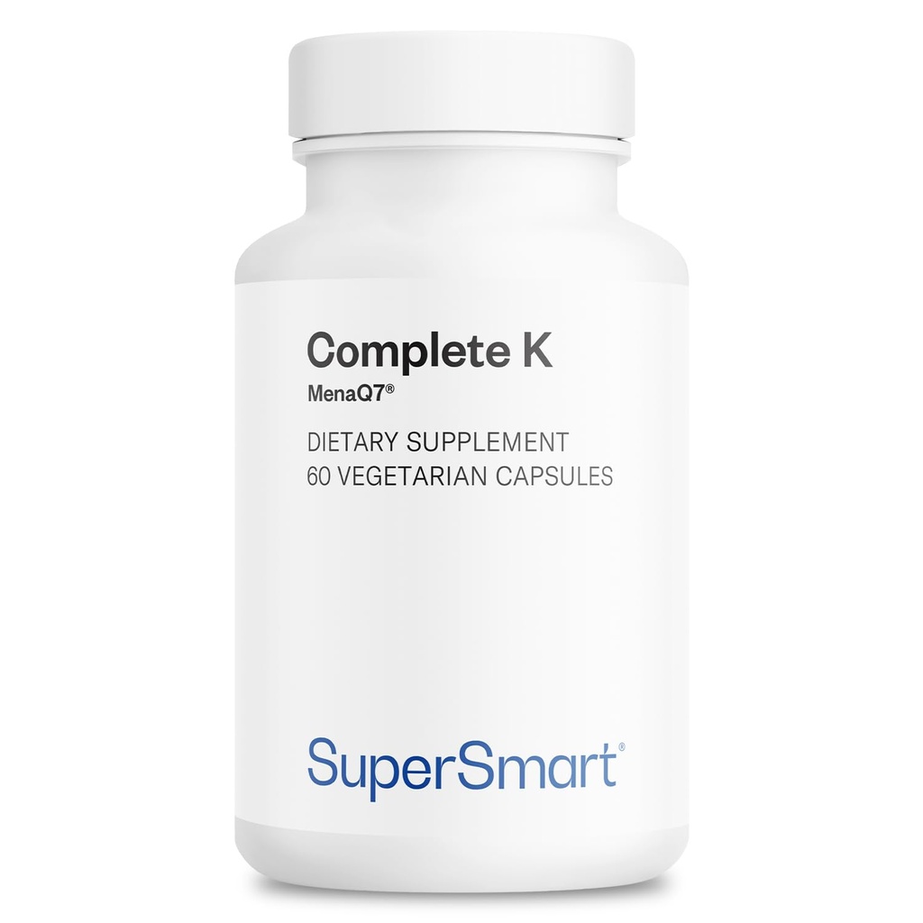 Supersmart - complete K - 配有 K1, K2(MK4 + MK7) - 完整的光谱维生素 K 补充 QQ N-GMO & Gluten Free - 60 蔬菜卡普尔