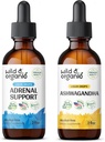 野生与有机肾上腺支持 Tincture 2 fl oz & Ashwagandha Tincture 2 fl oz