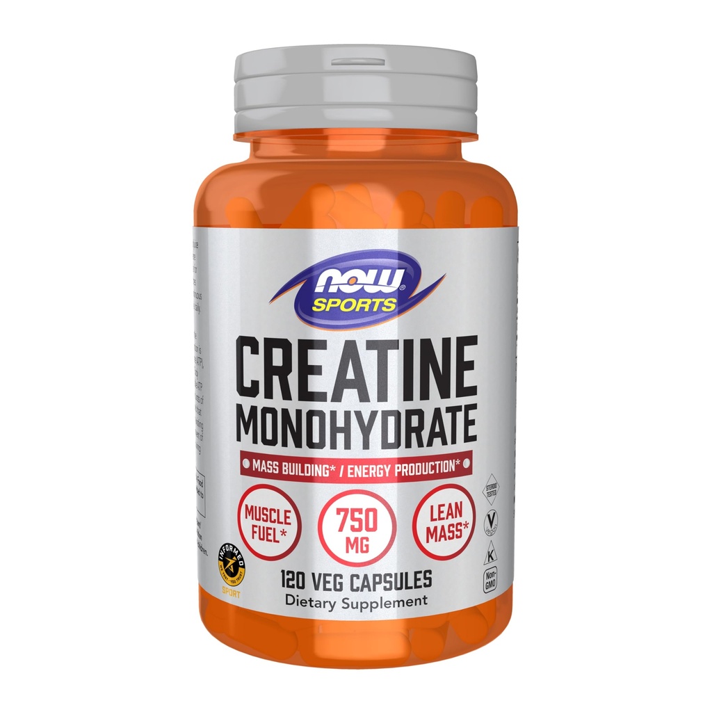 食品 运动营养,Creatine单水合物750毫克,质量建筑*/能源生产*,120Veg Capsules