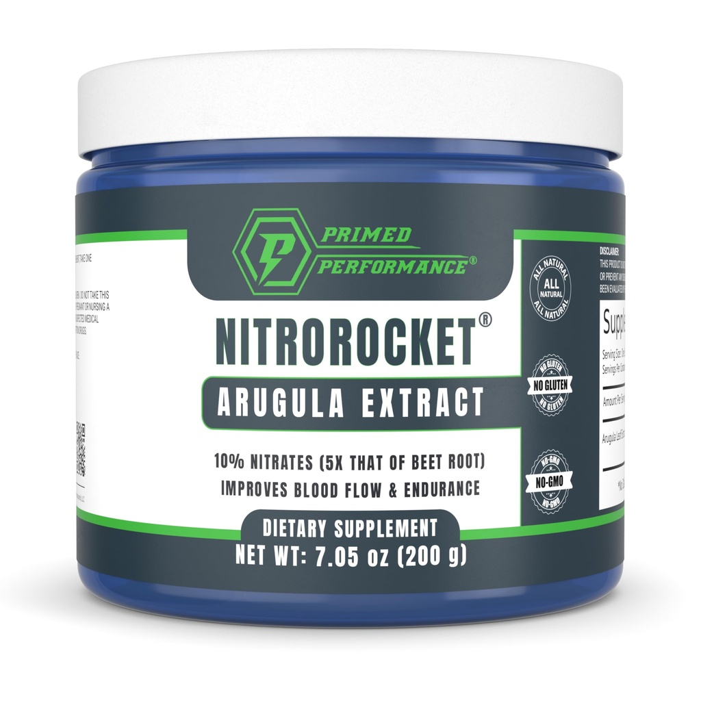 NitroRocket Nitric Oxide Supplement – 促销环流,血液流动,耐力和能源 – 以植物为主的尼特莱特促进器 男性和女性 – 200克粉