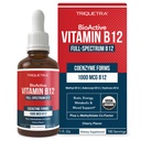 生物活性维生素B12 1000 mcg 含有3种生物活性形式 B12 + 甲基folate 聚合物 - 甲基 B12, Adenosyl B12 和 Hydroxy B12 → 亚语形式,樱桃火焰,有机, Vegan(180 services)
