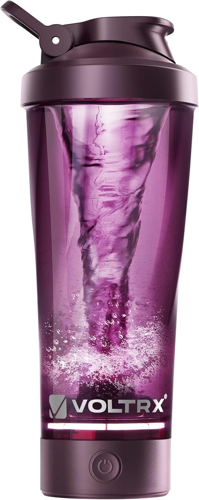 VOLTRX Premium Electric 蛋白质摇摆瓶,由Tritan-BPA Free - 24 oz Vortex Portable Mixer Cup/USB C 蛋白质摇摆的可充电摇摆杯