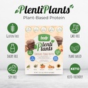 肉类营养 Plenti Plants 植物基蛋白粉,无豆无乳蛋白或人工成份,天然裂纹有机植物蛋白沙克,巧克力花生酱,38克