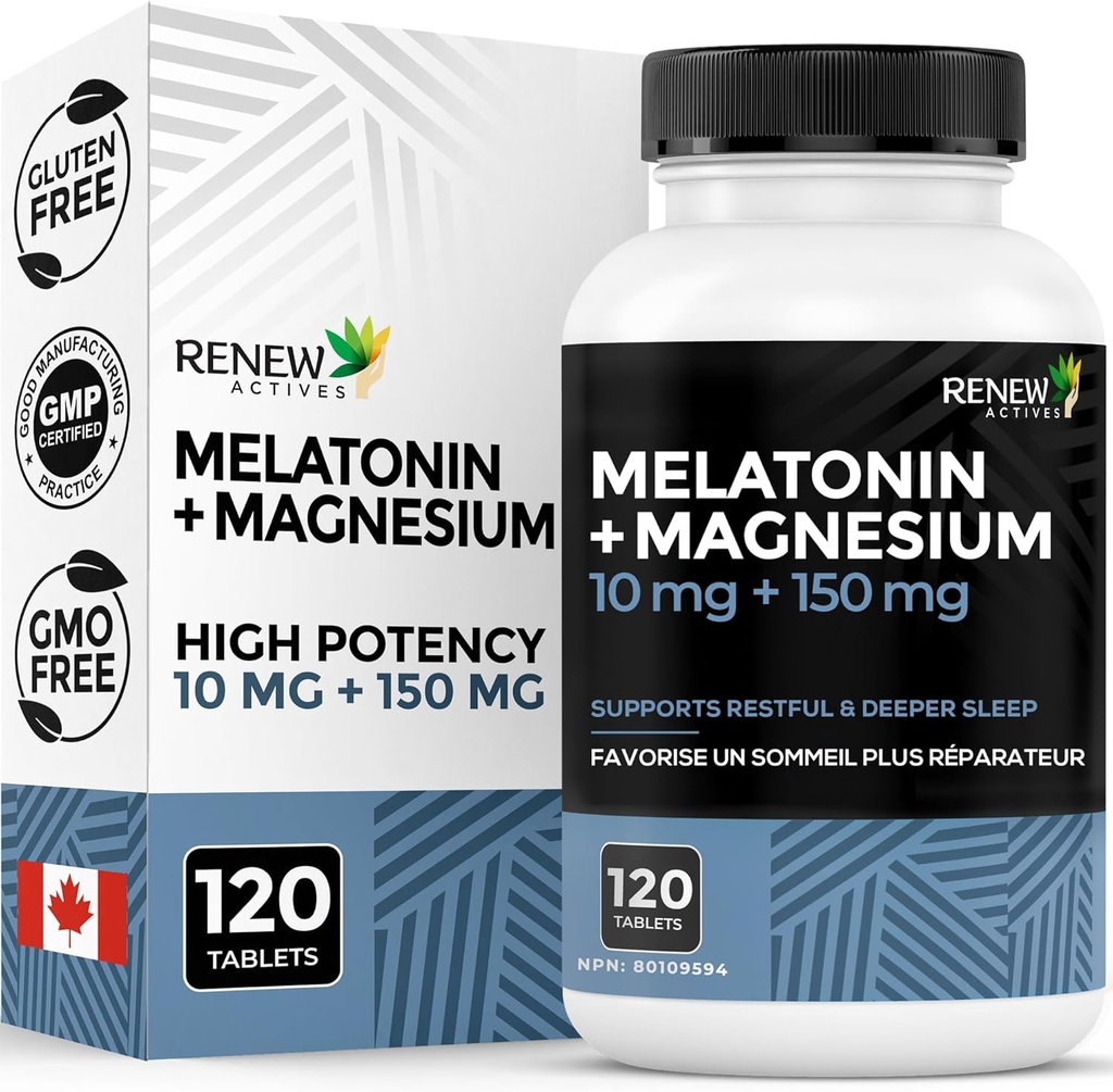 RENEW ACTIVES Melatonin 10MG 配有 150MG  Mag  per  Aid  Aid  Aid  Aid  Aid  Aid  Aid                