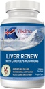 Viking Liver Revent冰岛语-liver健康支持公式-与Cordyceps,Reishi,Shitake,Lions Mane,Maitake和Chaga蘑菇-60 Veg Capsules的综合蘑菇混合