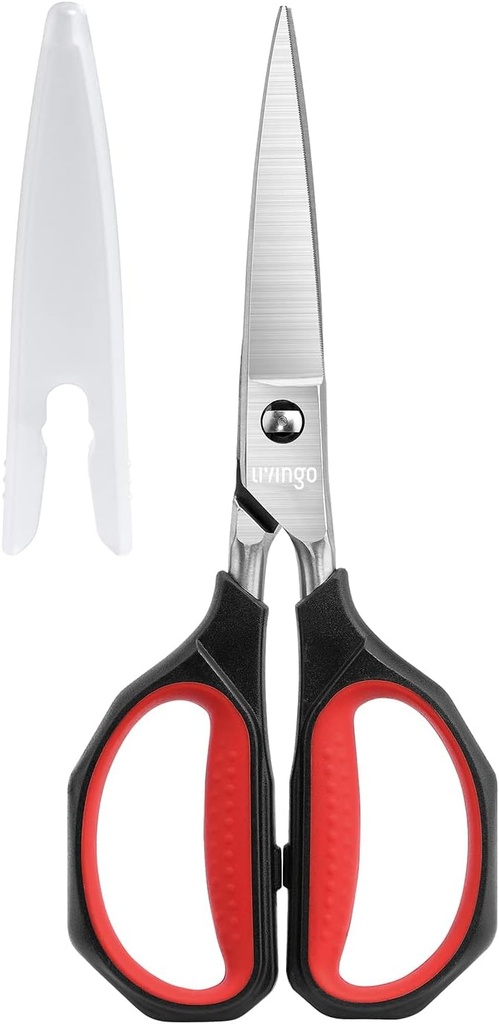 LIVINGO Kitchen Shears High Loit: Cooking Scissors Dishwasher Safe Come Apart Shard Ford 无刺钢刀工具食品 全部用于切割家禽鸡肉骨蔬菜,8.5英寸