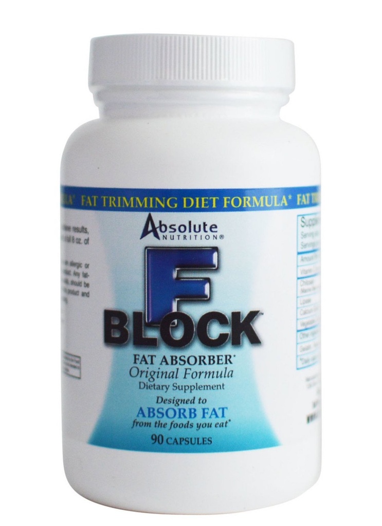 绝对营养 FBlock Xtra Fat Absorber, 饮食公式, 90卡普尔