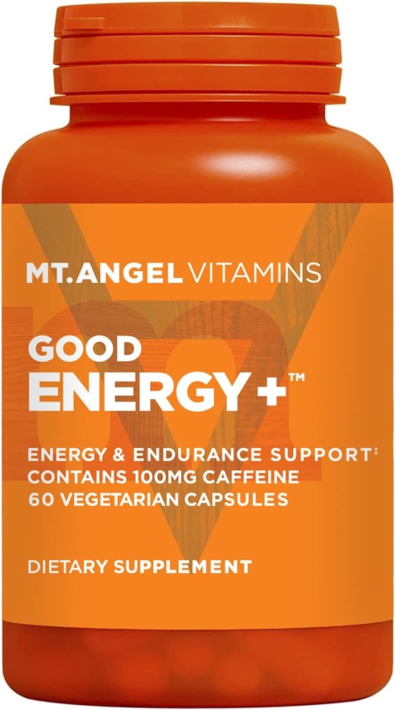 Angel Vitamins山 - Good Energy - Natural Energy Conference for Better Mood Booster, Panax Ginseng, Rhodiola Rosea + More Herbs & Vitamins (60 Caps) (英语).