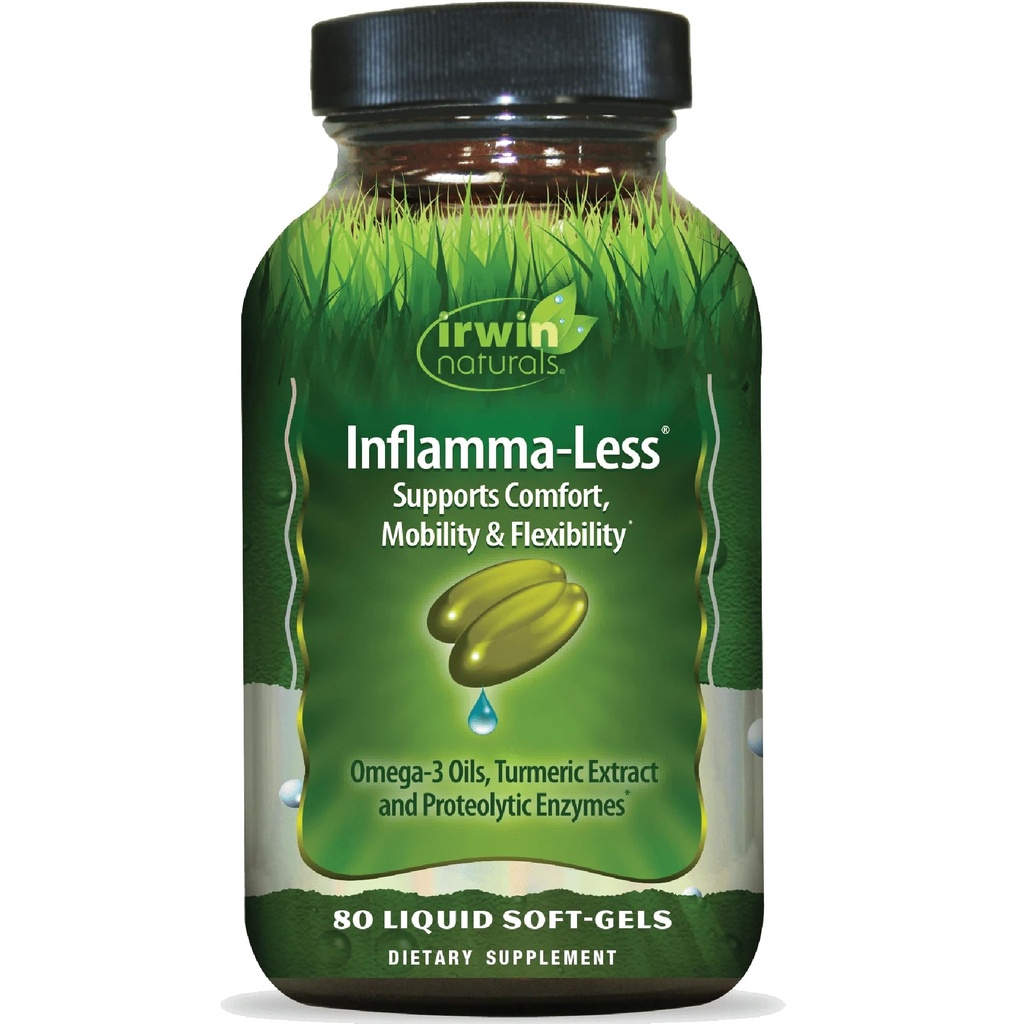 Irwin Naturals Inflamma-Less,促进舒适,流动和灵活性,80 液体软胶