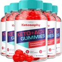 (5 Pack) KetoSophy Keto ACV Gummys - 高级体重损失 KetoSophy Keto Plus ACV Gummys Apple Cider Keinegar KetoSophy Gummys 体重管理 饮食补充审查 男性女性(300 Gummys)