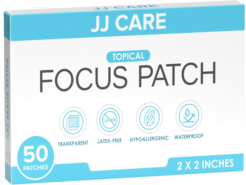 JJ CARE 焦点补丁 - 50包全自然焦点加补丁 成人,支持集中,焦点和记忆 QQ50天脑补丁供应量.