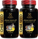 CHIA种子补充剂——Chia种子提取药片,体质建设消化剂补充剂,Omega-3,高纤维和蛋白质源,基本脂肪酸——2瓶120盖
