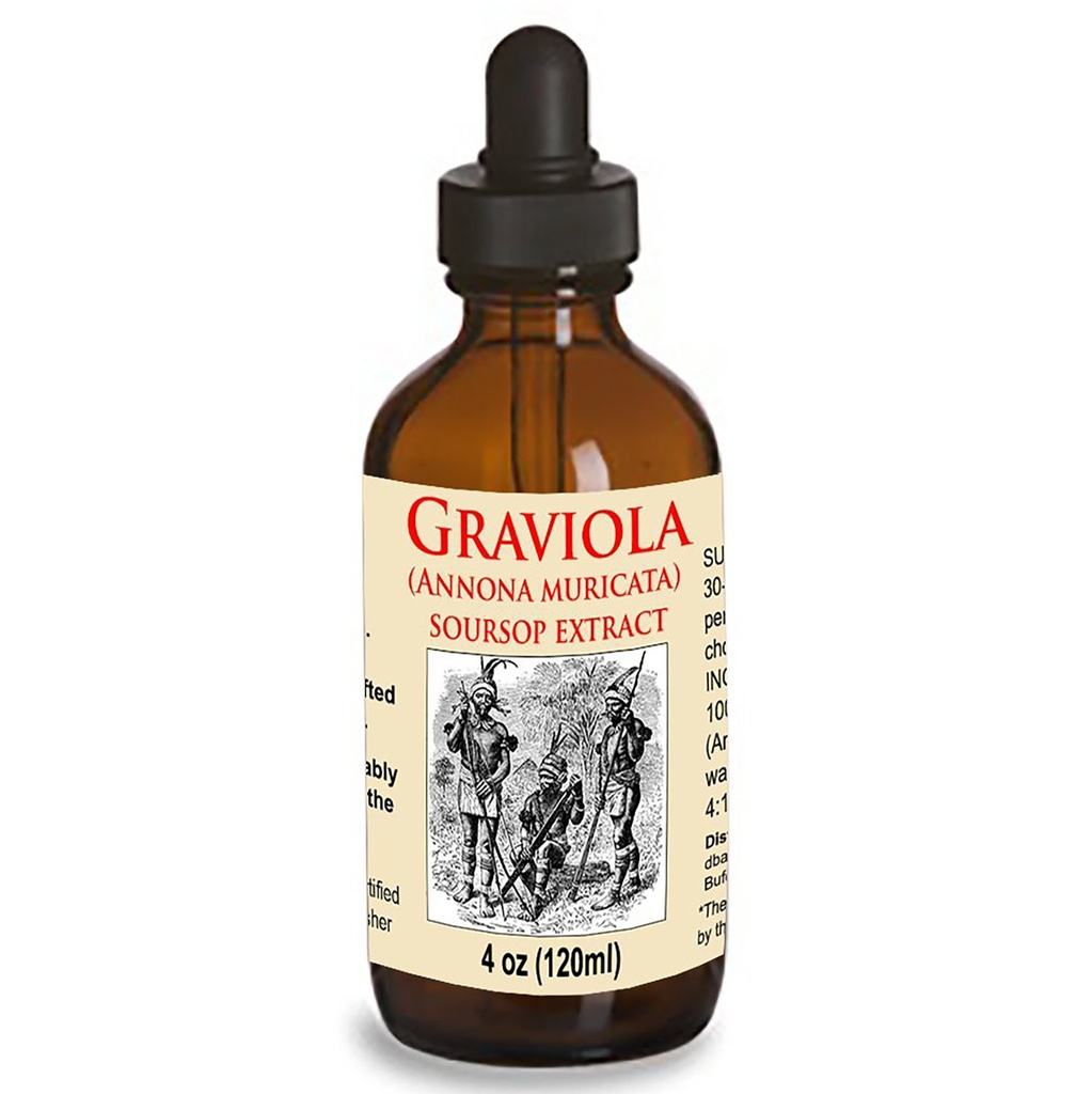有机Graviola液体Soursop 提取 4 oz 野生手织锡(Annona Muricata) : Immune System Boster (4oz)