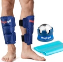 Shin Splint Relief:Hot & Cold Packs, Cryoball & 伸展乐队为Shin Splints QQ 热和冷疗法为腿痛 Relief 由 Magic Gel 制作 QQ