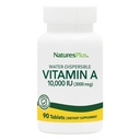 NaturesPlus 维生素A(Palmitate) - 10,000 iu - 健康皮肤,眼睛,视觉和免疫系统 - 水溶于最大吸收 - 90 植物药片(90种)