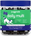 PupGrade Daily Multivitamin for Dogs - 消化剂、免疫剂、皮肤和大衣健康全能补充剂 - 32 健康营养剂、亲生酶、Omega鱼油、维生素A、C、D & E - 30 Soft Chews