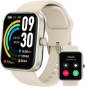 TOZO 2025 iPhone&Android新升级女子智能观察,1.83"健身追踪器蓝牙呼叫[Answer/Make],IP68 防水睡眠监视器,100+运动模式黄金
