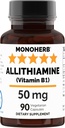 MONOHERB Allisiamine 维生素B1 每卡普尔50毫克 - 90个蔬菜卡普尔