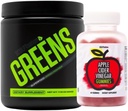 V Shred Greens Unflavored 和 Apple Cider Vinegar Gummys Bundle 的雕塑民族