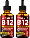 包2 - B12 亚语言5000 mcg 滴水 - 在美国制造 - Vegan B12 维生素用于能源,Mood & Memory - 高生物利用率亚语言滴水 - Methycobalamin for Men & Men - 2 f. oz.