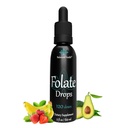 Folate Drops - 120架服务机,2oz型, Butterscotch Flavor型,500mcg L-5-MTHF型 叶酸补充剂