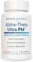 生物研究 Alpha Theta Ultra PM Theanine, Passionflower, Lemon Balm, 支持GABA, Serotonin, 规范环形节奏, 60卡普尔