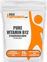 Bulk Assupports.com 纯维生素B12 粉末 - 作为Cyanocobalamin,维生素B Assuppos,Cyanocobalamin B12 补充 - 纯产品,多种服务,25g(0.88 oz)(Pack of 1)