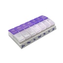 Ezy Dose Weekly(7天) 每日药丸案、药品计划员、维生素组织者、每天2次AM/PM、小流行比较、关节炎友好、易用、珍珠素和拉芬德利特、BPA Free