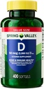 春谷维生素D3 Supplement Softgels, 2000 IU, 400 Counter - New Look