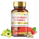 含有Acerola Cherry & Amla Berry的维生素C卡普尔-含有Citrus Bioflavoids的全食天然维生素C补充剂,用于豁免、细胞和皮肤健康 -- -- 120维根药丸
