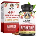 古代Bliss Berberine HCL 1200mg 与锡兰锡桂,Bitter Melon,和绿茶提取器 - 120 Capsules
