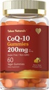 CoQ10 Gummys | 200 mg | 60 Count | 天然芒果菠萝 Flavor | Vegan, Non-GMO, Gluten Free | 由卡莱尔主演.