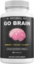 Go Brain Double Notrotic Formula, 记忆和焦点维生素的大脑补充, Ginkgo Biloba, Dmae 补充, Bacopa Monnieri 补充, 女性和男性的记忆维生素脑