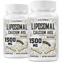 Liposomal Calcium AKG Supplement 1500 MG (Alpha-Ketoglutaric Acid), 高吸收, 更有效于 AAKG, Ca AKG 换长寿, 年龄防御, 细胞能, 代谢函数, 120软胶