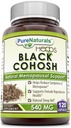 纯天然 黑色 Cohosh 更年期救济 - 支持更年期的自然解决方案 - 540 Mg 补充纯根提取 120 Capsules