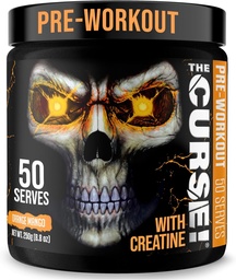 JNX 移植诅咒! 男子和女子预选工作粉,咖啡因,Beta-Alanine,Creatine,L-Citrulline,50名服务员,Orange Mango Flavor – 助力能量,力量和焦点
