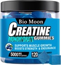 Creatine Monohydrate Gummys 5000mg for Men & Women, Chewables Creatine Monohydrate for Muscle strong, Muscle Builder, Energy Boost, 工作前补充(120个计数)-蓝莓味