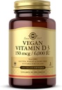 Solgar Vegan Vitamin D3(Cholecalciferol) 150 mcg(6,000 IU) - 100 Softgels - 免疫支持,帮助维护健康骨骼和牙齿 - 非GMO,认证Vagen,Gluten & Dairy Free - 100服务