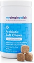 MySimplePetLab狗 Probiotics, 5-Strain Probiotic Blend, 健康宠物 Chews, 支持消化健康, 古特功能, 免疫系统, 美味的Probiotic Soft Chews for Dogs, Daily Supplement