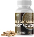 Black Maca Root 补编 - 90 Vegan Maca Root Capsules 用于能源支持,Mood平衡,精神焦点,记忆增强