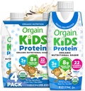 Orgain 有机儿童蛋白质营养摇摇,香草 - 8g of 蛋白质,22 Vitamins & Minerals, 水果和蔬菜, Gluten Free, Soy Free, Non-GMO, 8.25 Fl Oz (Pack of 4)