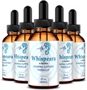 (5 Pack) Whispeara Drops - 官方Whispeara 支持健康听力,焦点和性能,所有天然Whispeara听力支持公式,Premium Whispeara Gotas Review(150位服务员)