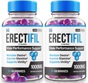 (2 pack) Erectifil Gummys, Erectifil 1000 MG Gummys,全自然公式支持男性,Premium Male综合健康和峰值性能补充,Erec tifil Gomitas Reviews (120 Gummys).