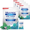 Mucinex InstaSoothe Sore Throat + Cough Relief Alpine Herbs & Mint Flavor, 快动作, 冷却舒适, 强力喉咙口腔疼痛救生器, 40 药剂滴滴(40 count (Pack of 5)).