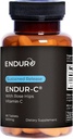 Endur ENDUR-C 配有玫瑰HIPS的维生素C,支持Collagen生产,抗氧化剂保护和Gentle文摘,Gluten Free,500mg(90片)